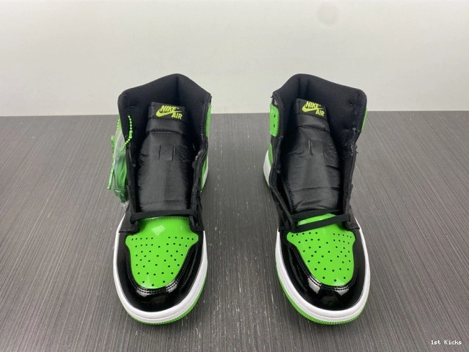 1st Kicks Shoes High 555088-030 1 OG Air Green Jordan Pine 0817